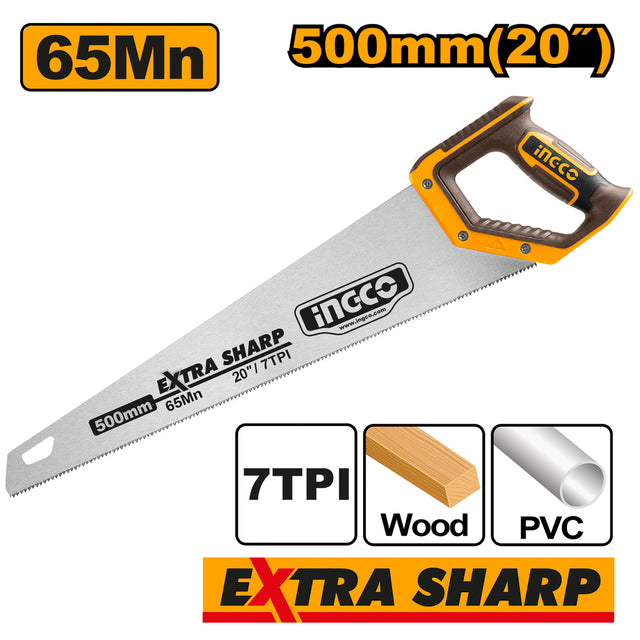 INGCO HHAS08500 professional hand saw 20 inch 7TPI