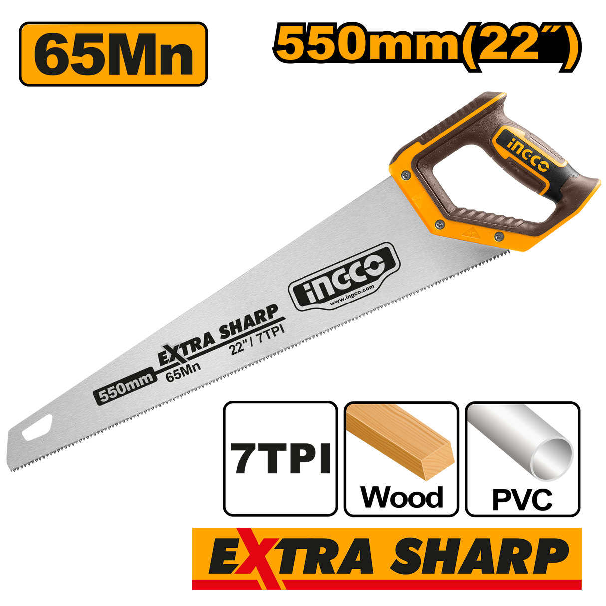 22inch(550mm) Hand Saw with Teeth Protector HHAS08550 ING-HT