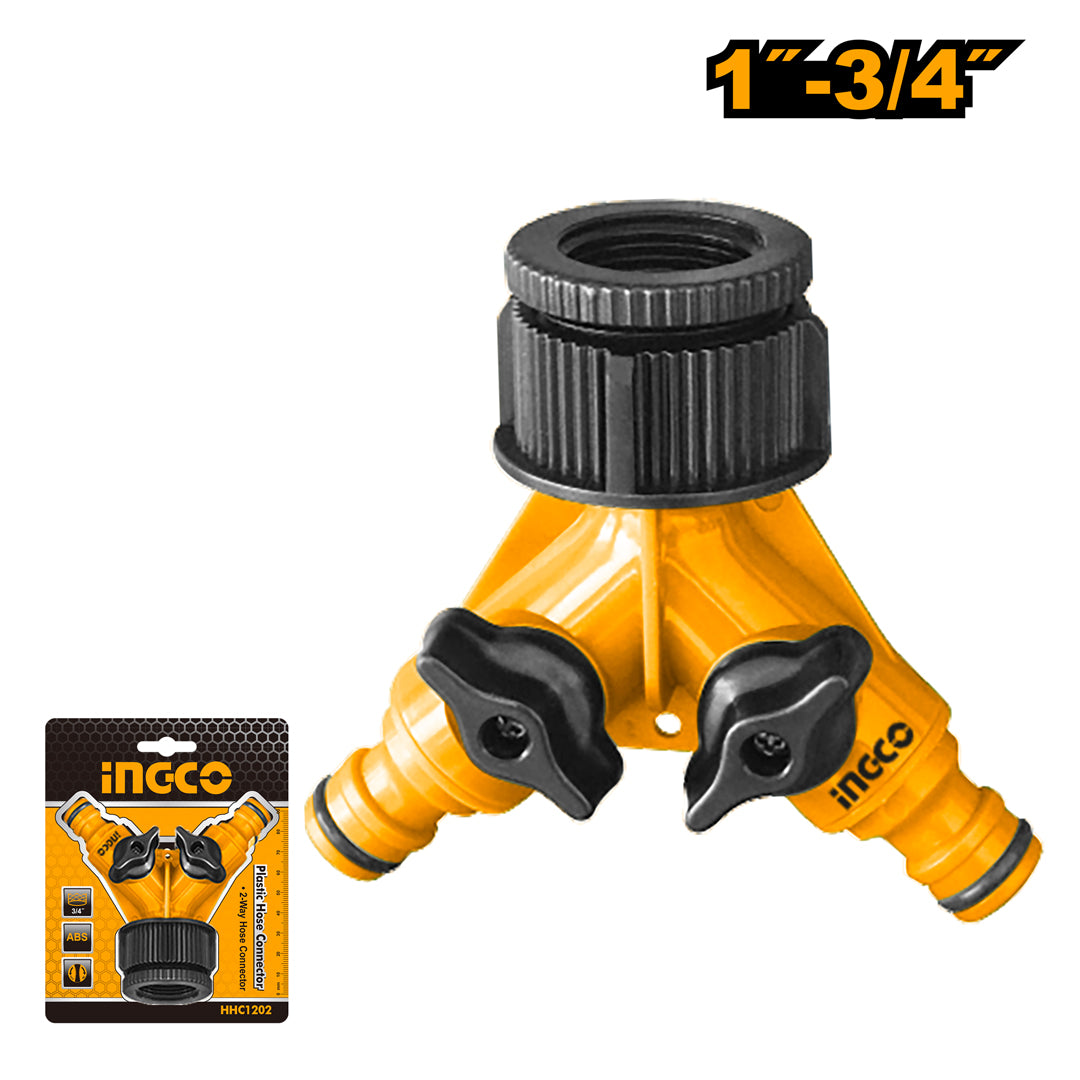 INGCO HHC1202 plastic hose 2-way connector