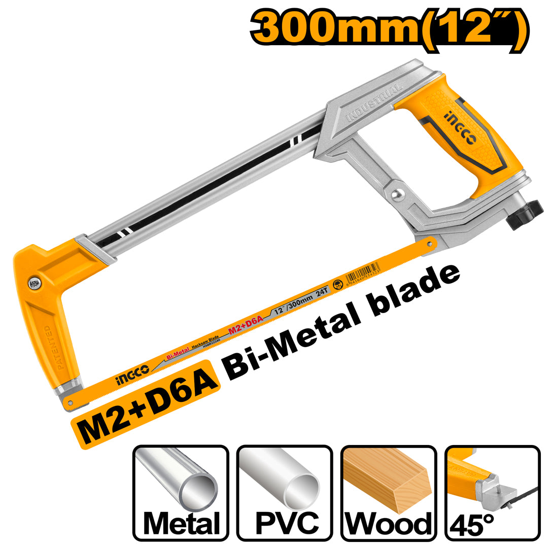 INGCO HHF3088 heavy duty hacksaw frame 12 inch