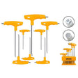 Ingco 8pcs T-handle ball point hex wrench set