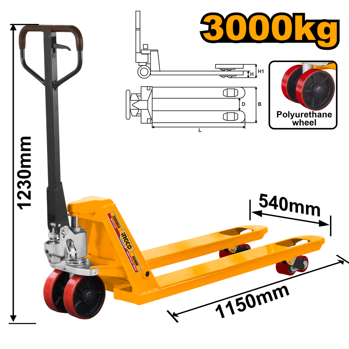 3000kg Hand Pallet Truck HHPT01301