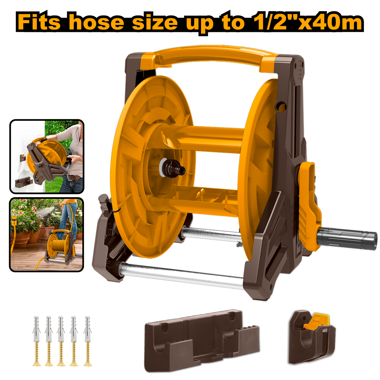 1/2inches|40meter Hose Reel for Garden HHR40122 ING-AC