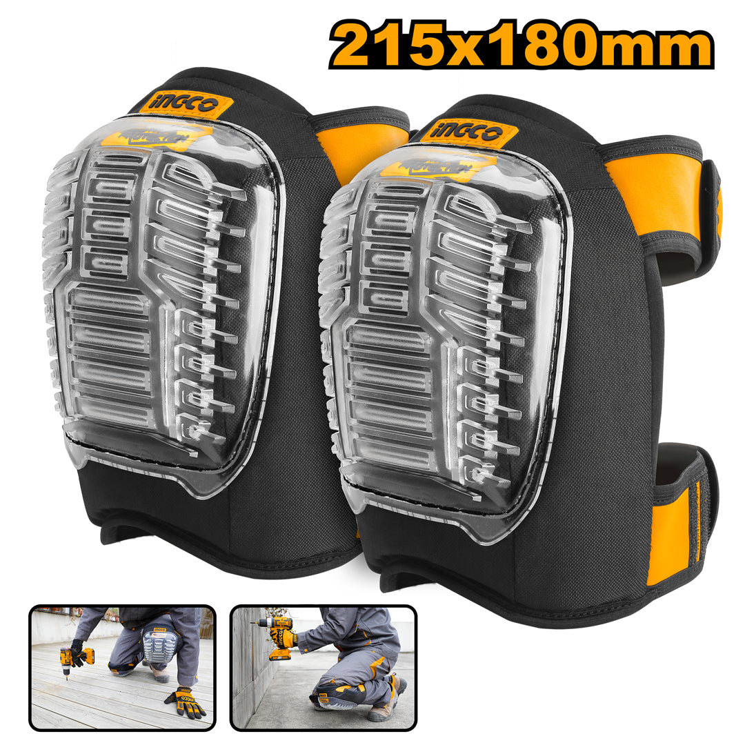 INGCO protective kneepads with elastic straps and flexible buckles for comfort
