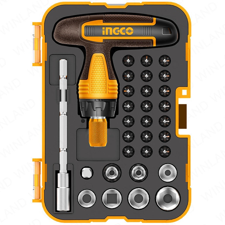 Ingco 24pcs/31pcs T-handle Wrench Screw driver Set Screwdriver HKSDB0188 | HKSDB0318