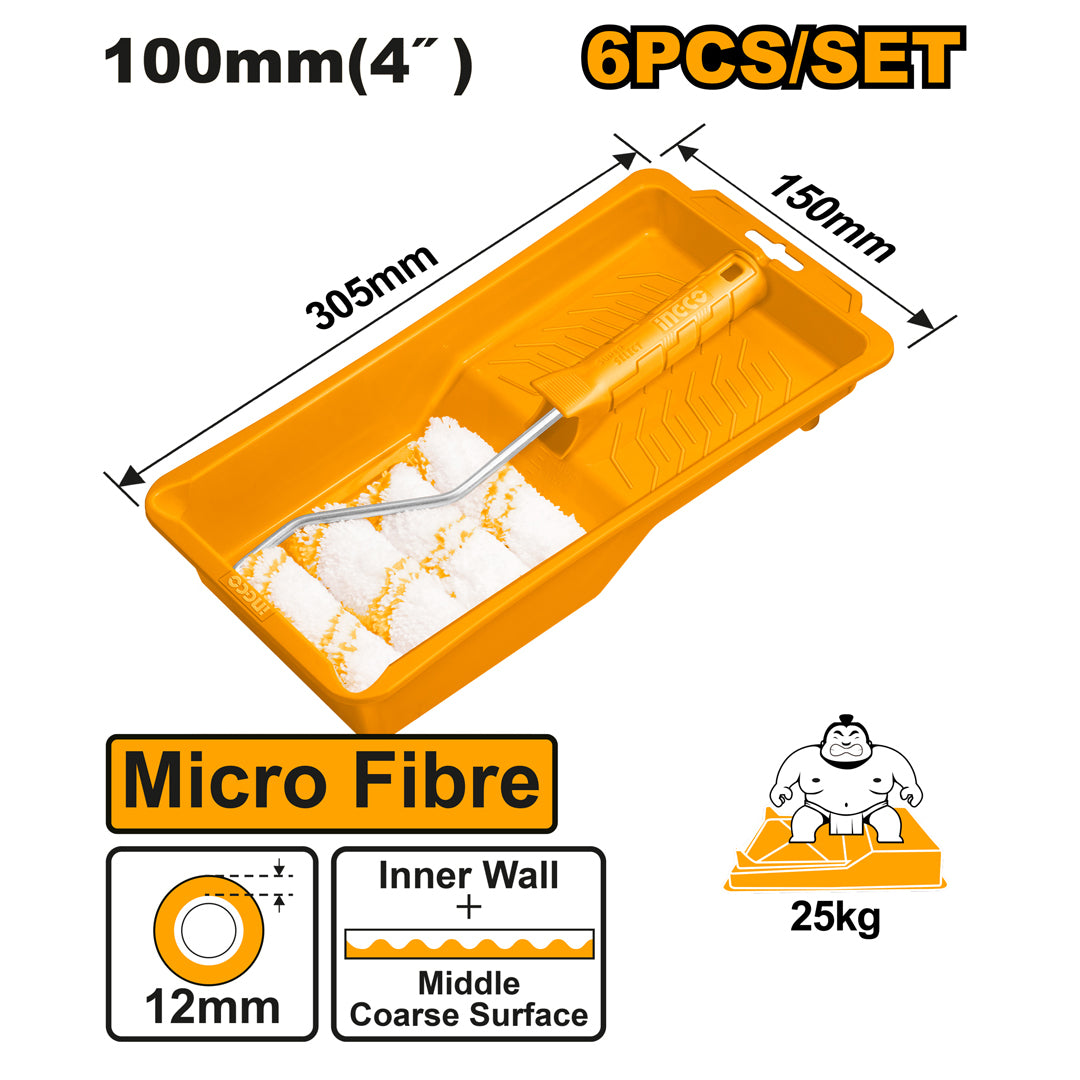 INGCO HKTCB061004 6pcs cylinder paint brush set
