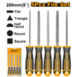 Ingco 5pcs industrial steel file set T12, 200mm length