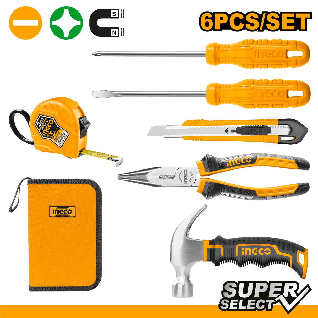 6pcs Hand Tools Set HKTHP10806 ING-HT