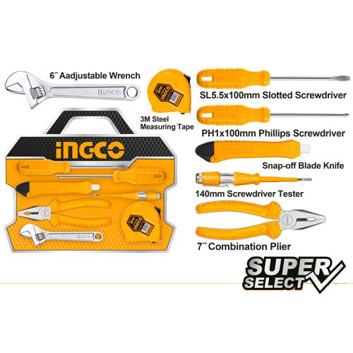 INGCO 7 Pcs Hand Tools Set – Basic Home & Workshop Tools