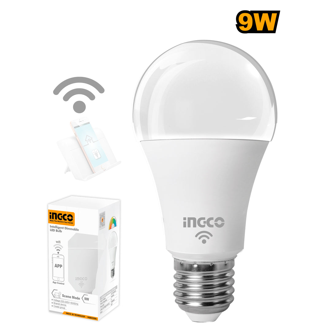 INGCO Intelligent Dimmable LED Bulb with App Control – HLBACD296