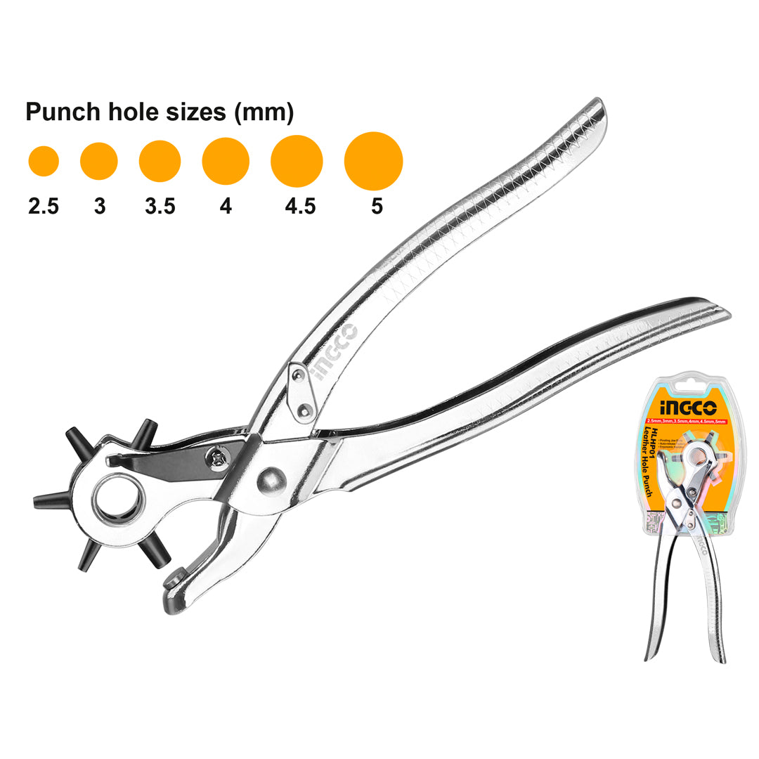 INGCO HLHP01 revolving leather strap and belt punch tool
