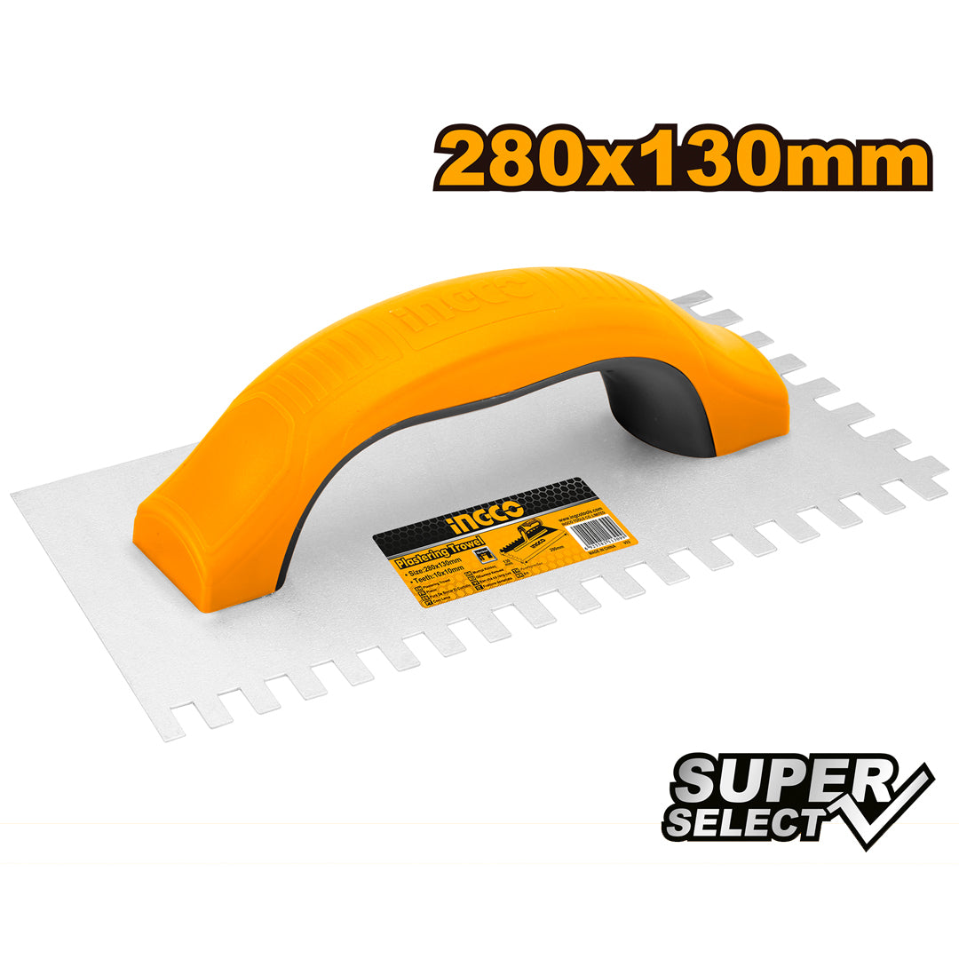 INGCO HPTT231025 plastering trowel with teeth 230x100mm