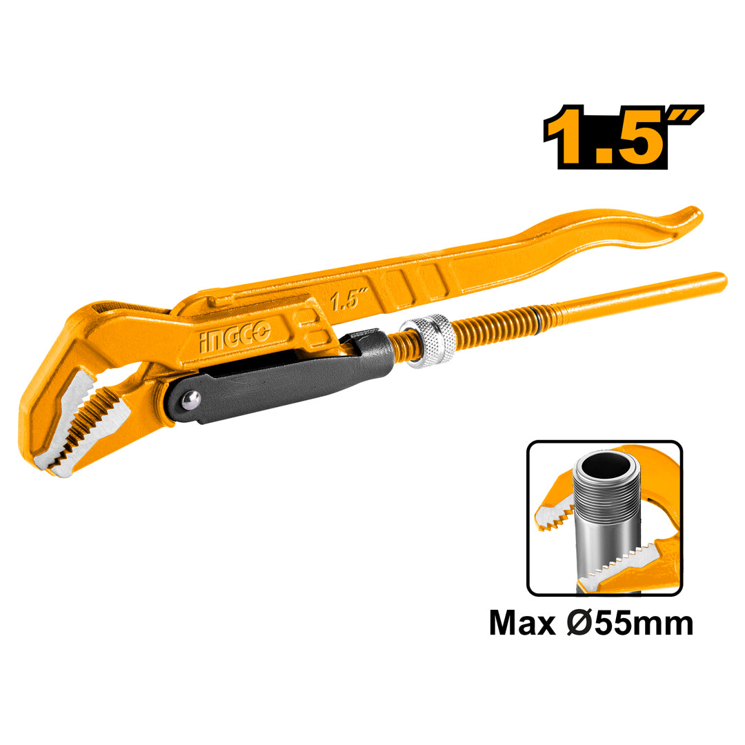 INGCO 45° Heavy Duty Swedish Pipe Wrench