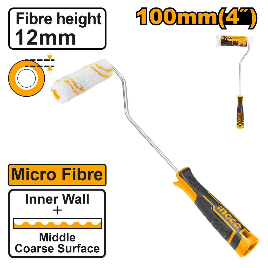 ingco hrht061001d 4 inch mini cylinder paint roller brush for inner wall alternate view