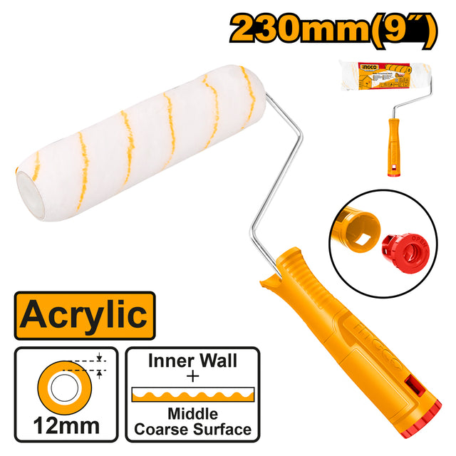 Ingco cylinder brush for inner wall acrylic painting 9 inches (230mm)