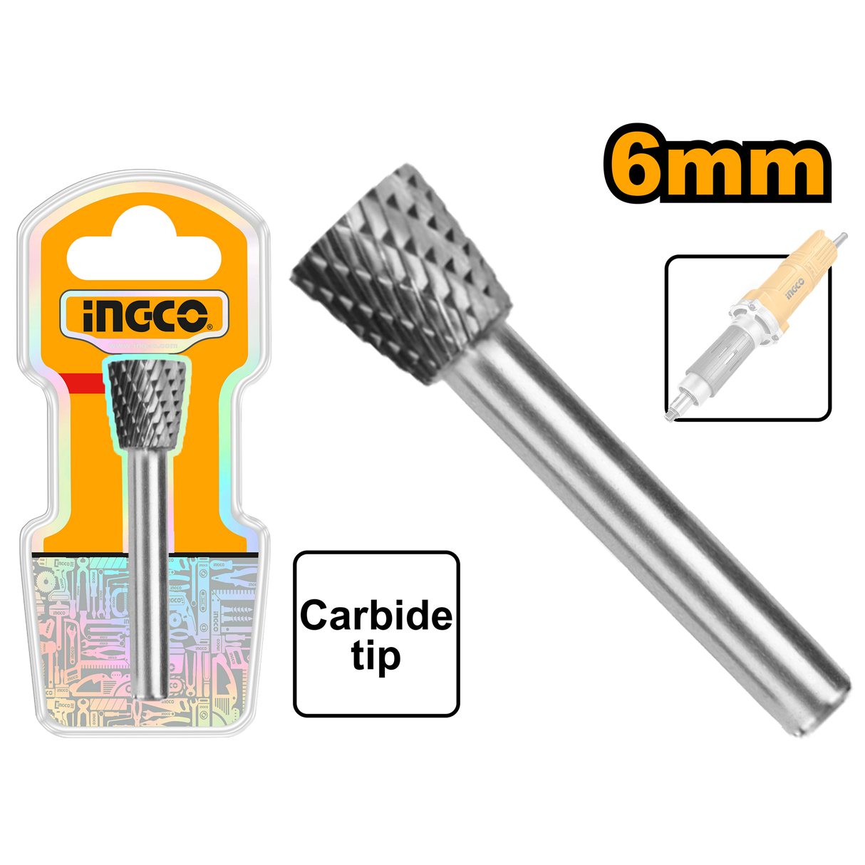 6mm Tungsten Carbide Rotary Burrs Set for Die Grinder SOLD PER PIECE ING-HT