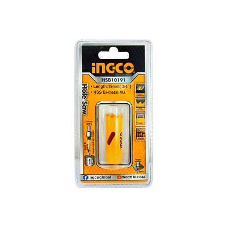 Ingco 19mm hole saw HSS M3 bi-metal precision cutting