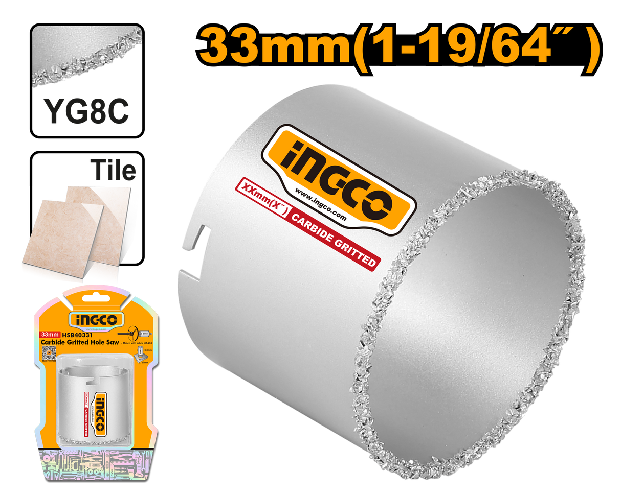 33mm-83mm Carbide Gritted Hole Saw HSB40