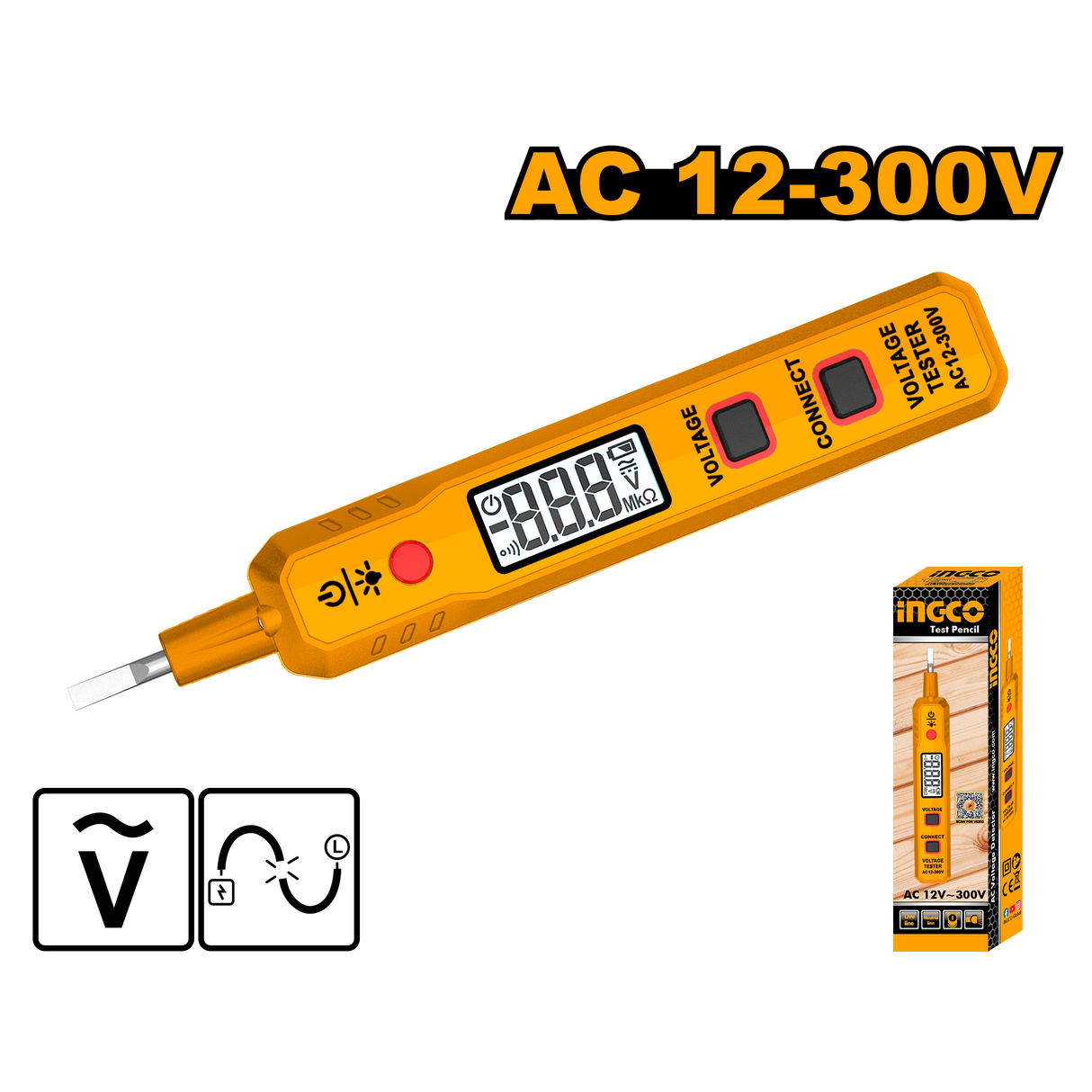 Digital Tester Pencil HSDT30021 AC 12-300V ING-MT