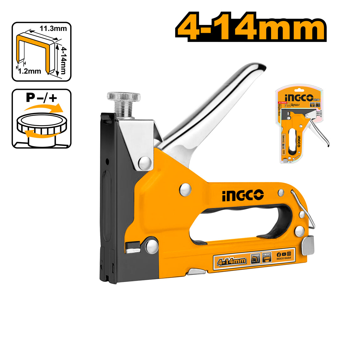 Ingco industrial staple gun heavy-duty quick jam release