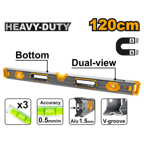 INGCO Spirit Level Bar with Magnetic Base