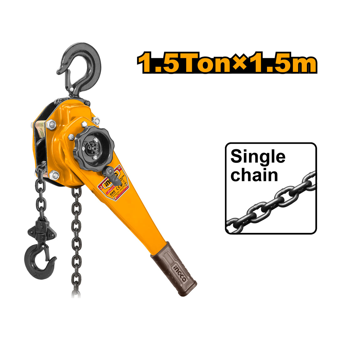 INGCO 1.5 ton (1500kg) heavy duty lever block hoist