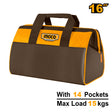 Ingco 16 inch heavy duty tool bag organizer storage