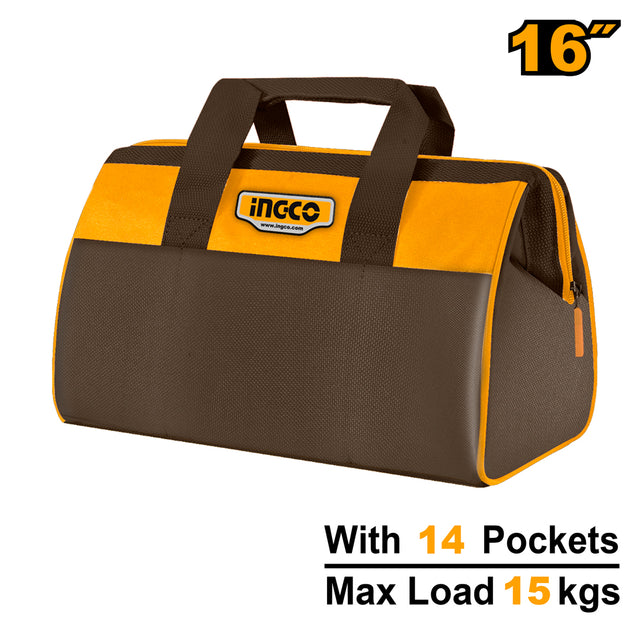 Ingco 16 inch heavy duty tool bag organizer storage