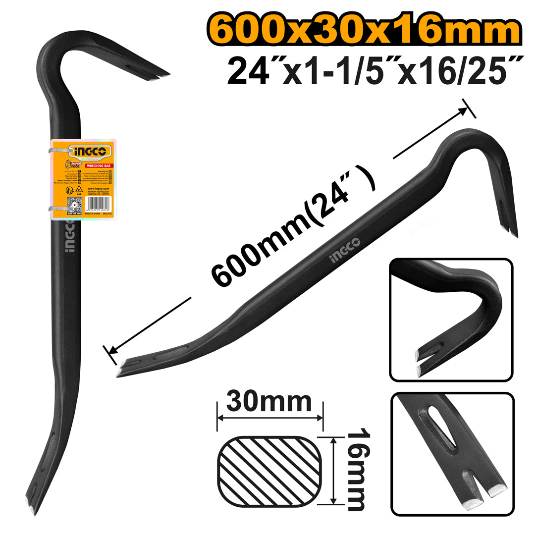 INGCO HWBA01242 wrecking bar 14/24/36/50 inch