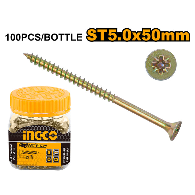 INGCO HWBS5005011 chipboard screws per bottle