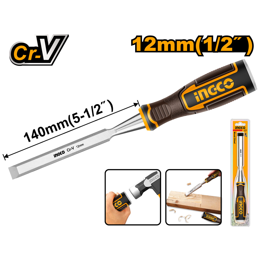 INGCO HWC0812 industrial wood carving hand chisel 12mm