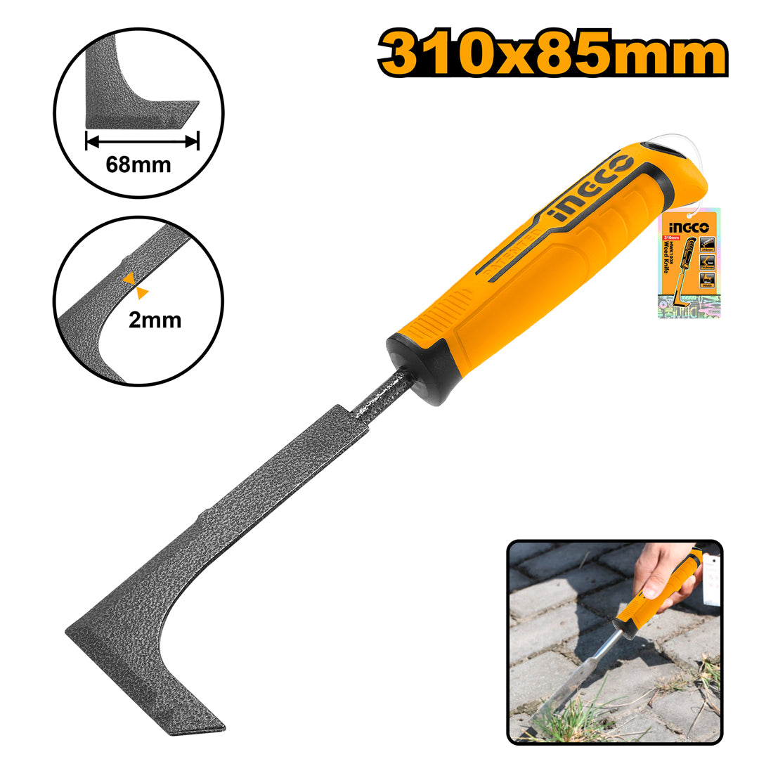 INGCO 310mm carbon steel grass knife for gardening and cutting weeds