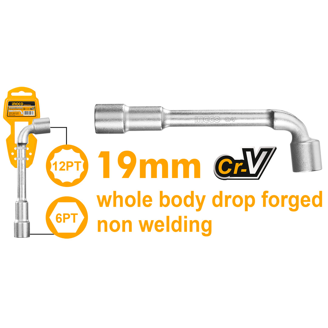 INGCO HWL1908 L-shaped angled socket wrench sold per piece