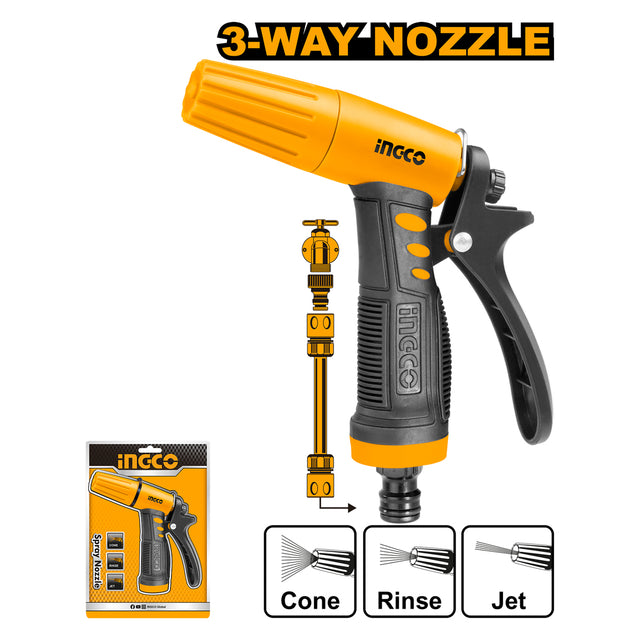 INGCO HWSG032 3-pattern garden hose spray nozzle