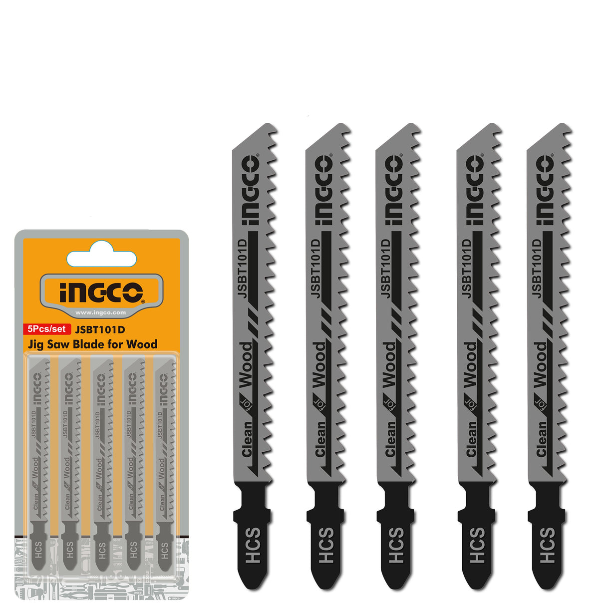 5 Pcs Jigsaw Blade JSBT101D ING-AC