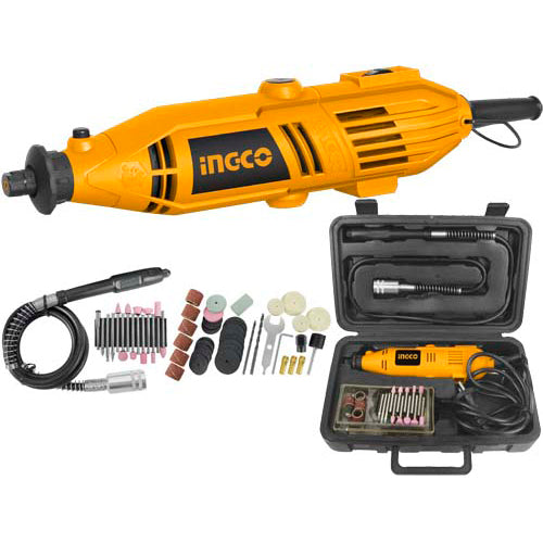 Ingco mini drill rotary grinder tool kit with 52 accessories