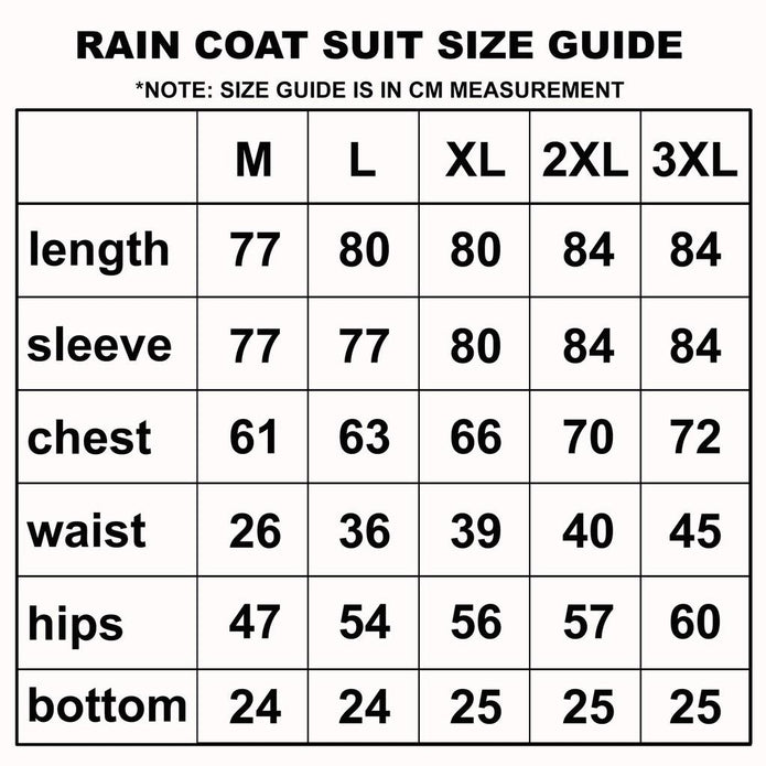 Industrial Rain Coat Suit Set with Zipper & Pocket HRCTSKT031.M ING-RC