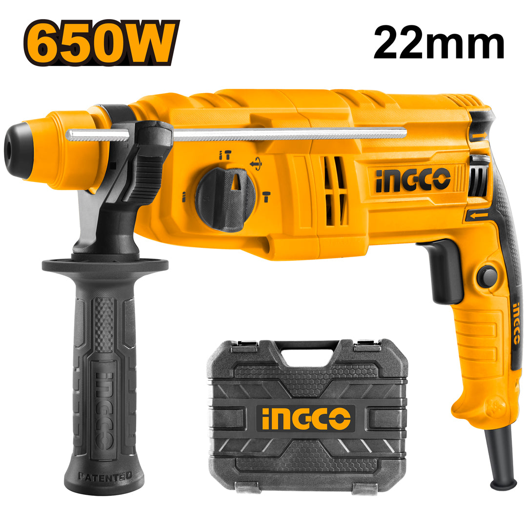 Ingco rotary drill hammer 650W with SDS plus chuck system