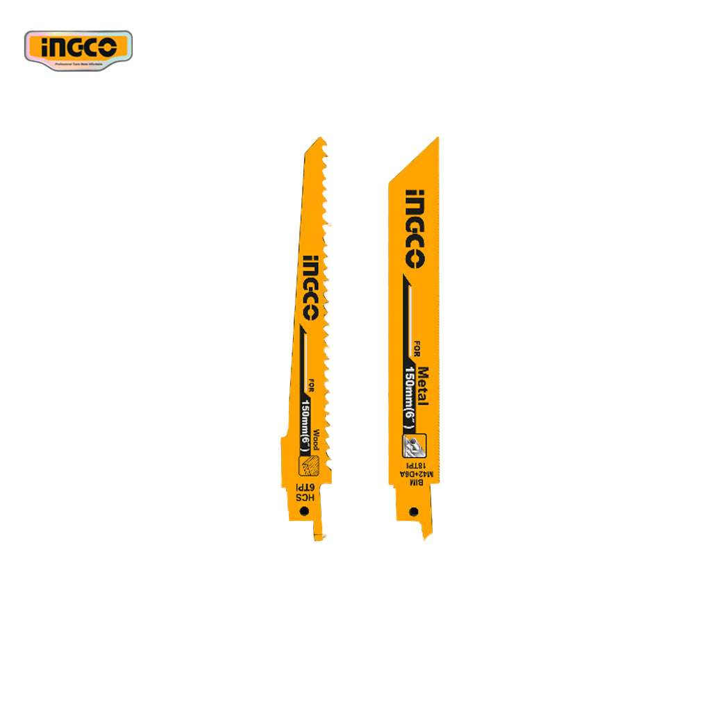Reciprocating Saw Blades for Wood, for Metal 10pcs Set 150mm(6") RSB1002 ING-AC