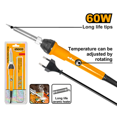 INGCO 60W–100W adjustable temperature tin soldering iron
