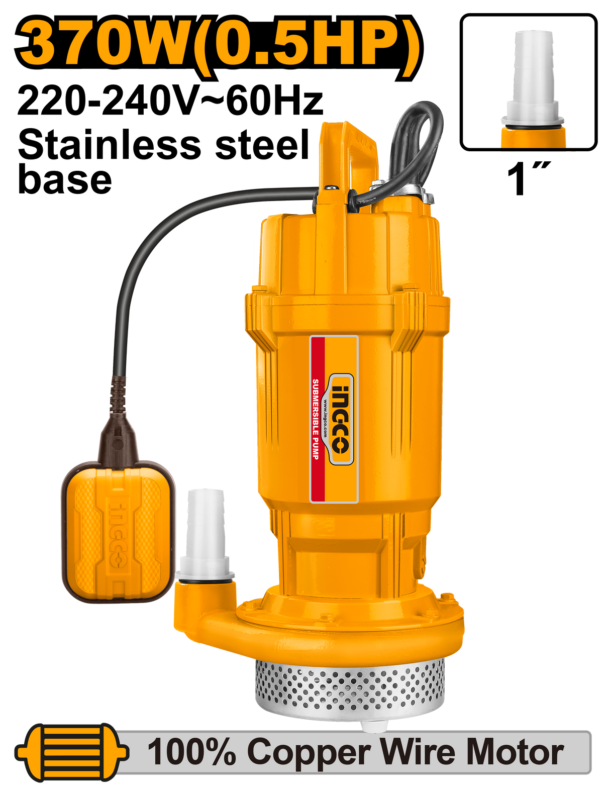 370W(0.5HP) Submersible Water Pump SPC3708-5 ING-WP