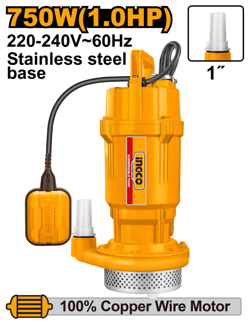 INGCO Submersible Water Pump 750W 1.0HP