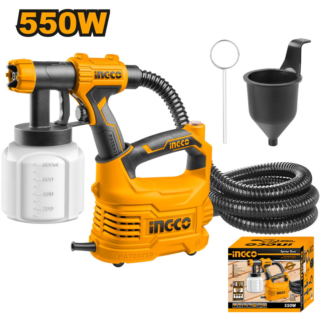 INGCO SPG5008 floor HVLP electric paint spray gun 550W