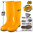Ingco PVC nitrile rain boots with steel toe, durable safety footwear
