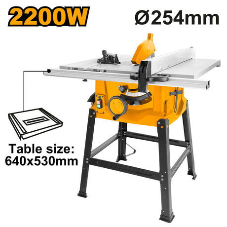 INGCO 2200W extendable table saw for woodworking