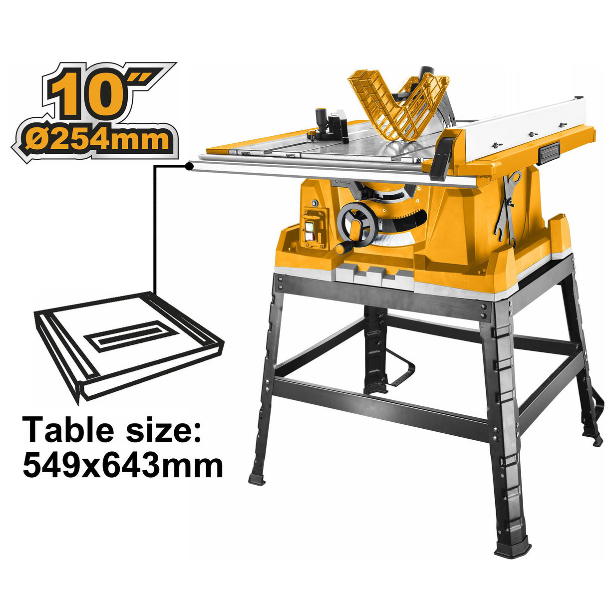 INGCO 10-Inch Table Saw 2600W Extendable