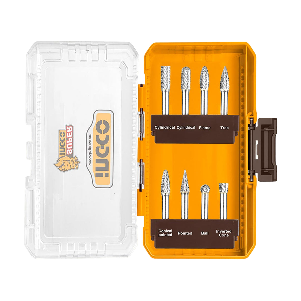 8PCS/Set Tungsten Carbide Rotary Burrs Set for Die Grinders AKDL10801 ING-AC