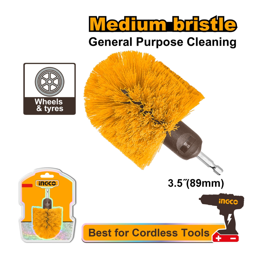 1pc medium bristle 360-degree round brush cleaning tools wcbm1360 ING-CT