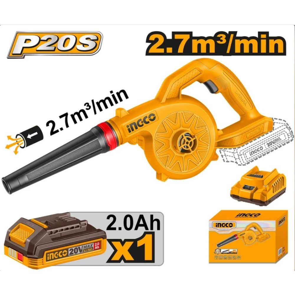 Ingco Cordless Blower 20V No-Load Speed: 18000Rpm CABLI20781 ING-CO