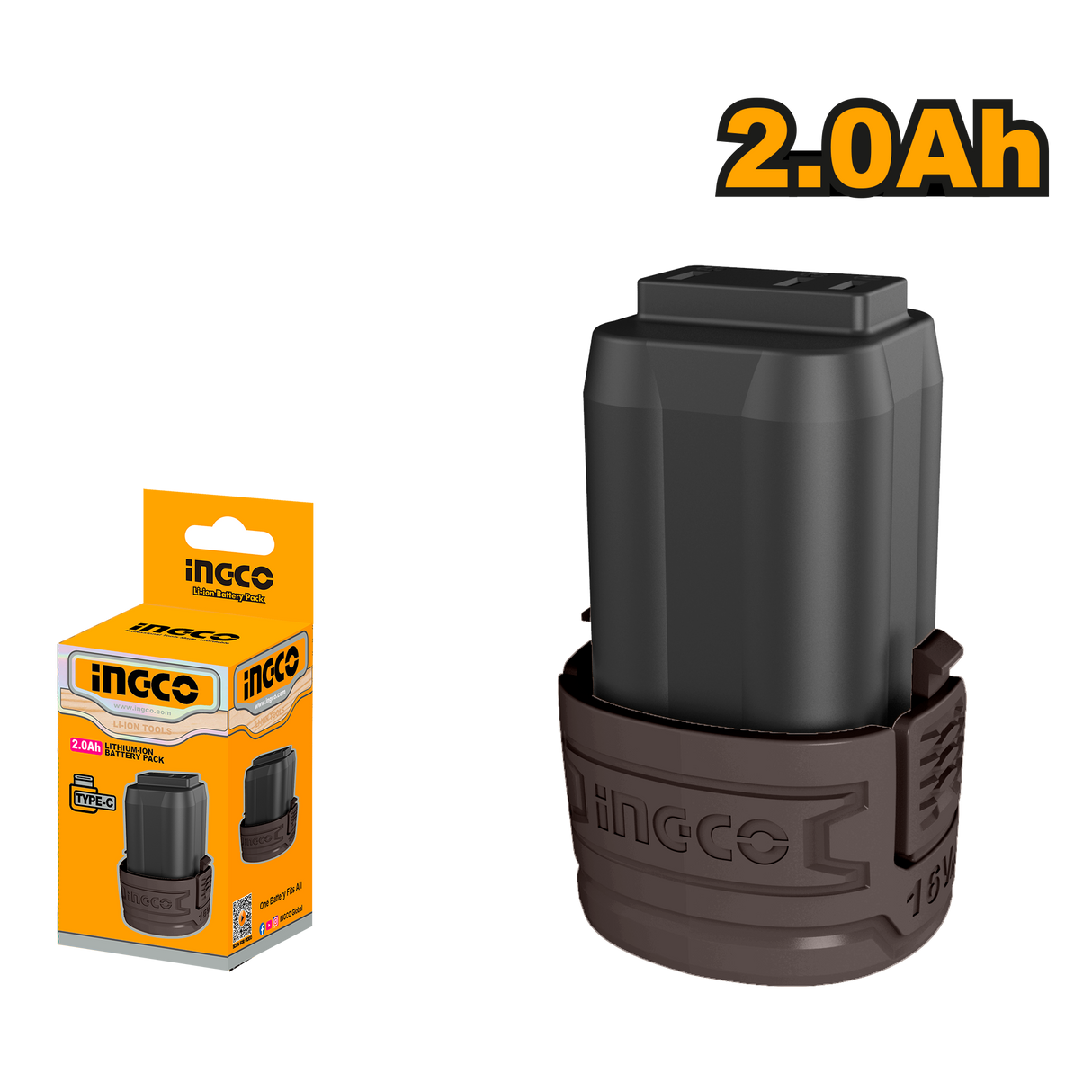 INGCO 16V 2.0Ah lithium-ion battery pack FBLI1620